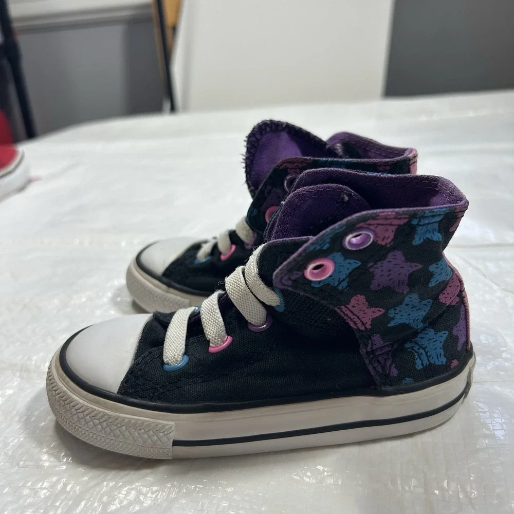 Converse Chuck Taylor All Star Fold Down Stars High Top Toddler Shoes Size7